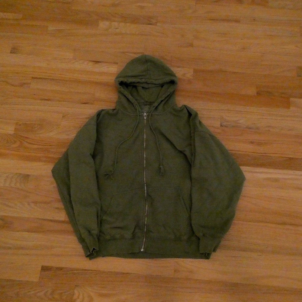 Brandy Melville Hunter Green Christy Zip-Up Hoodie
